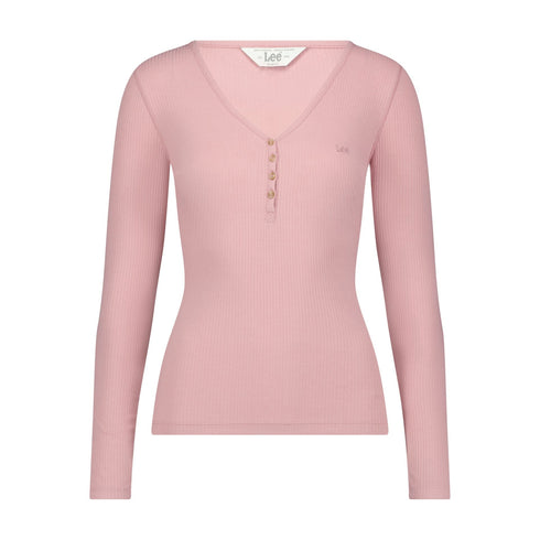Lee Women's Long Sleeve Henley in Pretty Plum